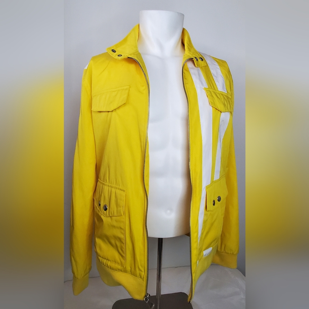 INC InternationalConcept-size M-Jacket for Men-utility jacket yellow/white NWT